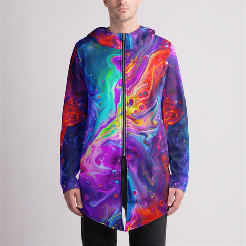 Liquid LightShow Unisex Half-Zip Hooded Cloak