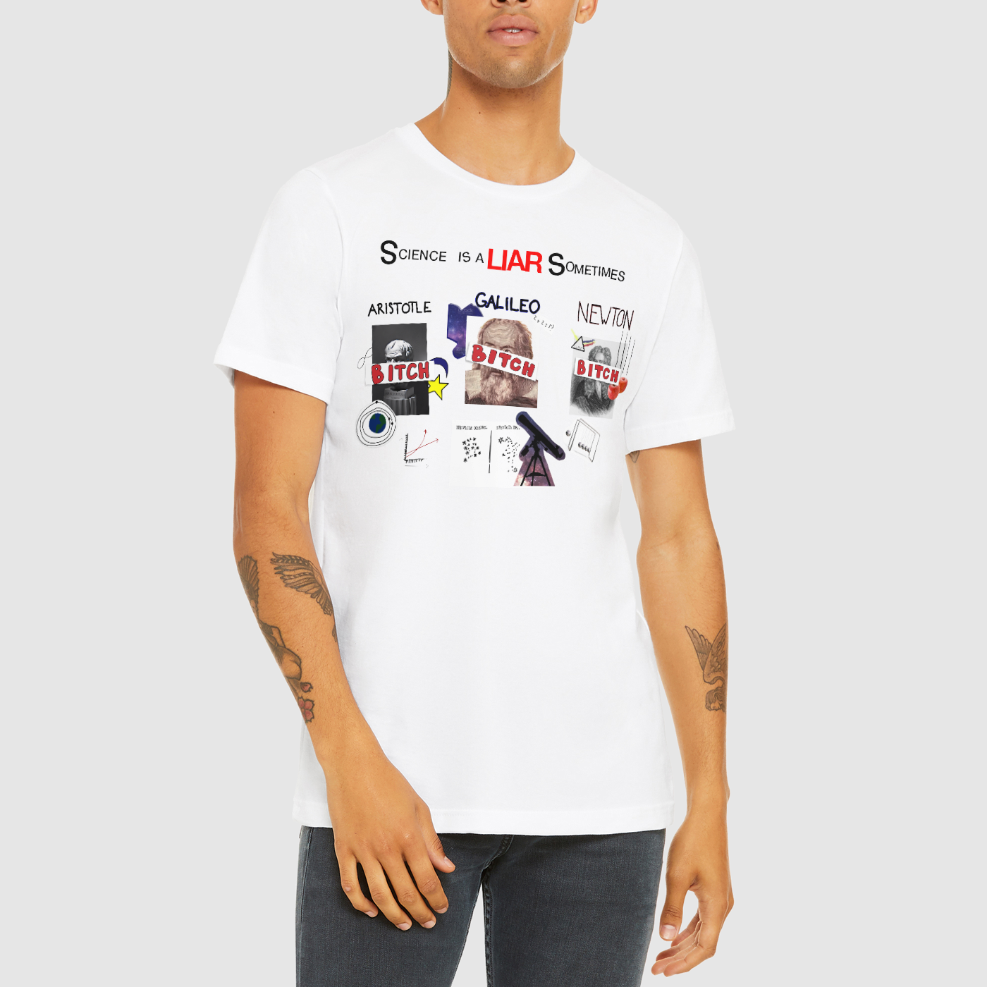 Science Is A Liar Mens Crew Tee