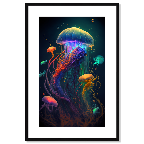 JellyfishInTheOceanOfMyHead Framed Art Print