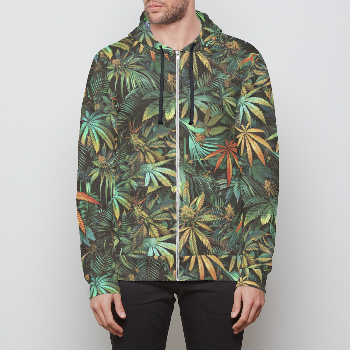 NeonHerbDose Unisex Zip Hoodie