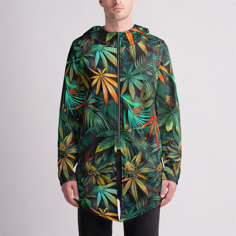 NeonHerb Unisex Half-Zip Hooded Cloak