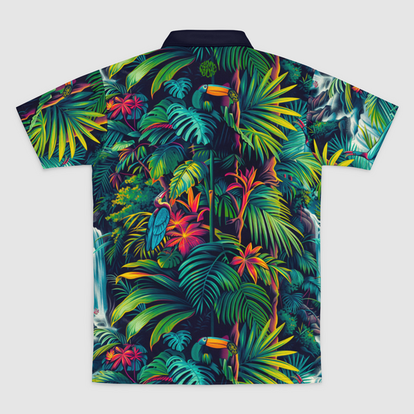 TropicalFalls Mens Polo Shirt
