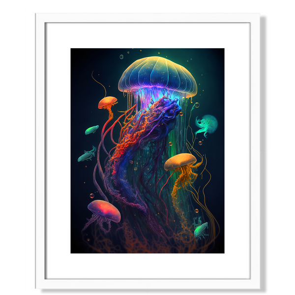 JellyfishInTheOceanOfMyHead Framed Art Print