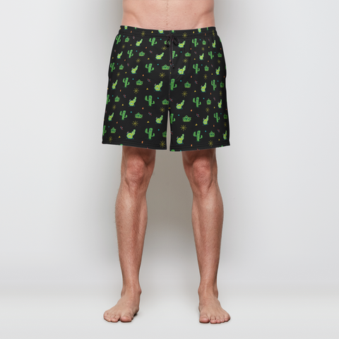 Cactus Pattern Mens Swim Trunks