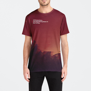 A Strange Game Maroon Fitted Crew Tee